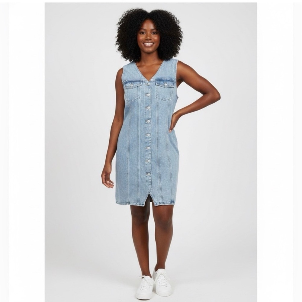 Agolde Trina Denim Midi Dress